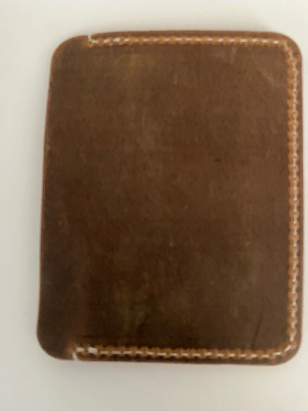 Minimalist Brown Leather Card Wallet - Men Accessories